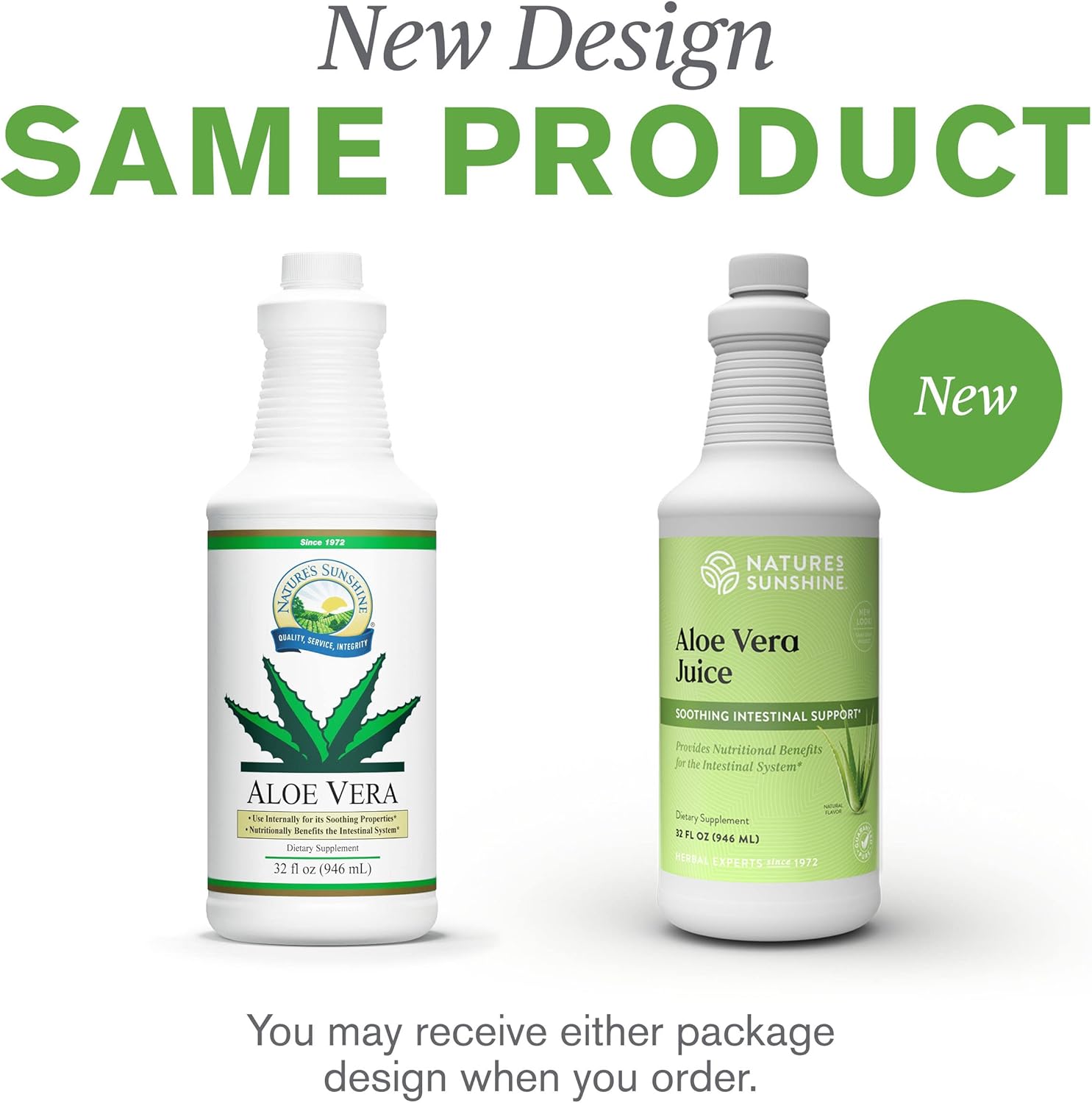 Nature's Sunshine Aloe Vera Juice 32 Fl Oz