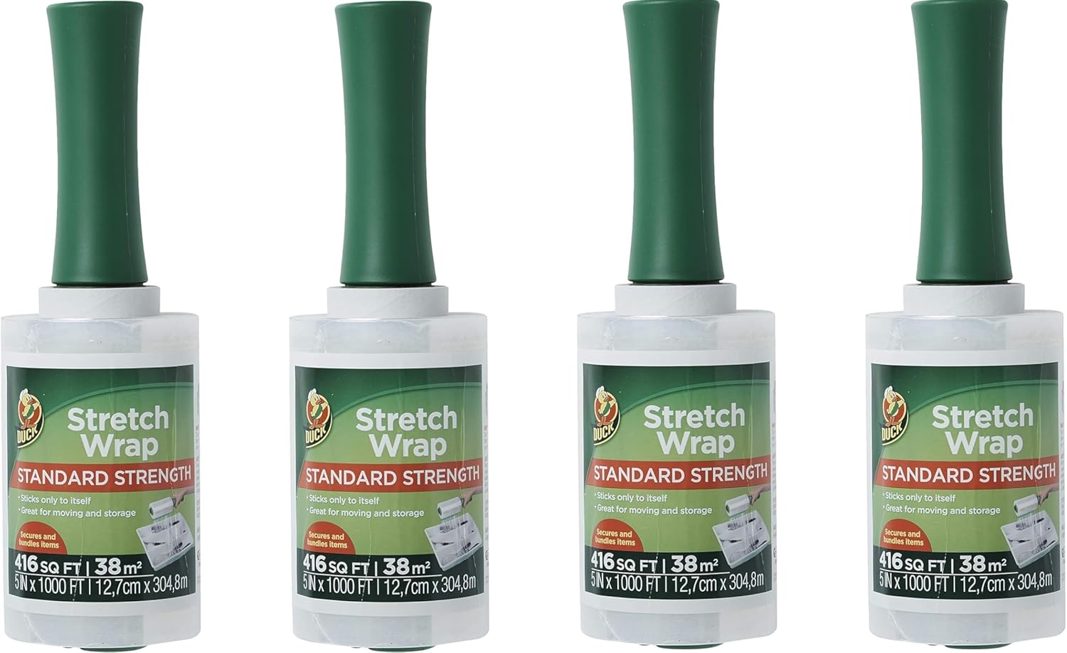 Duck Brand Stretch Wrap Roll, Clear, 5 inches by 1000 feet, 1 Pack, White (285849)