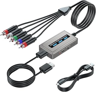 HDMI to Component Converter with Scaler Function, 1080P HDMI to YPbPr Converter Supports 1080i HD Input