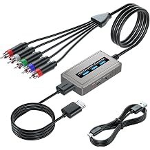 HDMI to Component Converter with Scaler Function 1080P HDMI to YPbPr Converter Supports 1080i HD Input