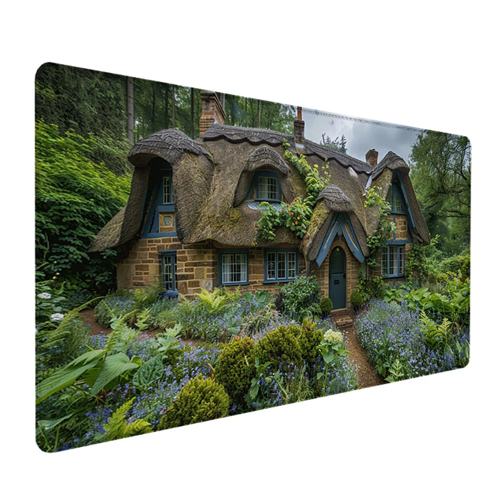Casas Alfombrilla Ratón Gaming XXL 1500x800x3mm, Alfombrilla Gaming Verde Mousepad con Base de Goma Antideslizante, Impermeable Desk Mat para Teclado y Raton, Accesorios Gaming, Regalos de Hombre Y-U