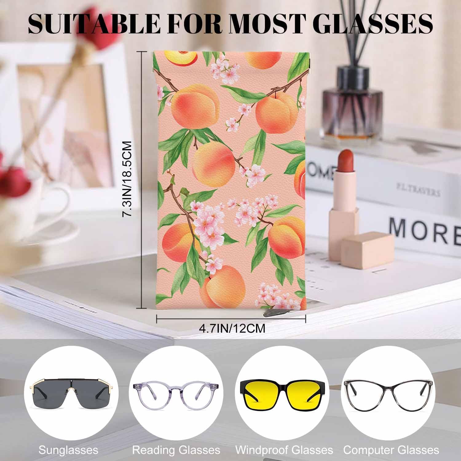 Ladybug Glasses Case, Eyeglass Case PU Leather Sunglasses Organizer Eyeglass Cases Glasses Cases Pouch For Men Women