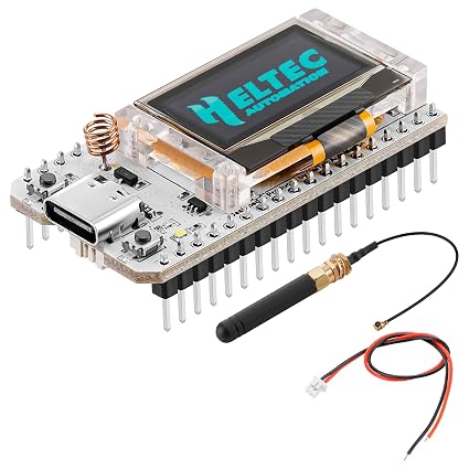 Seamuing ESP32 LoRa Entwicklungsplatine WiFi Modul, Dual Core 240MHz mit 0,96 Zoll OLED Display und Antenne