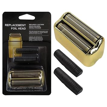 Upgraded Version Gold Double Foil and Cutters Replacement Set for Foil Shaver