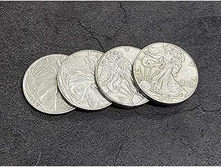 blue-ther 4 in 1 Walking Liberty Half Dollar Set Magic Tricks Coin Appear Vanish Magic Magician Accessory Close up Illusion Mentalism