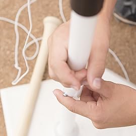 Champion Sports Batting Tee Trainer -Mounted Adjustable Telescopic Batting Tee - 21 to 35