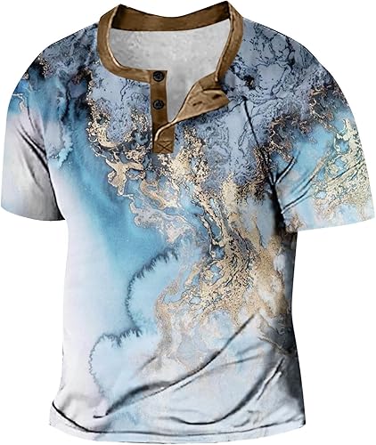 Miniatura 4 de Men's Shirt Loose Comfortable Tees Super Light Short Sleeve T Shirt Summer Casual Tops Button Down V Neck Blouse