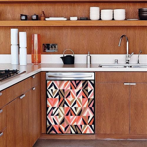 Miniatura 8 de Cubierta magnética abstracta minimalista para lavavajillas de los años 50, diseño moderno de mediados de siglo, calcomanías magnéticas para