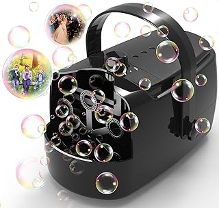 Bubble Machine Durable Automatic Bubble Blower, 18000+ Big Bubbles Per M...