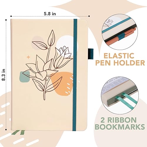 Miniatura 3 de Diario A5 con puntos y balas  5.8 x 8.3 pulgadas  BOHO, lindo kit de diario de tapa dura para mujeres y hombres  caja de regalo con calcomanías y