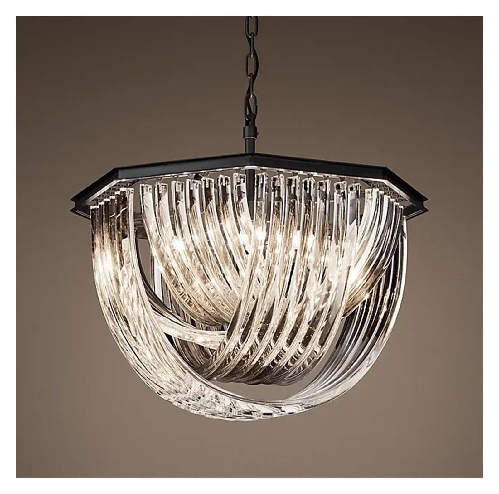 MESOVFCA Luxury Curved Crystal Chandelier for Restaurant Western Restaurant Bar Study,Warm Atmosphere