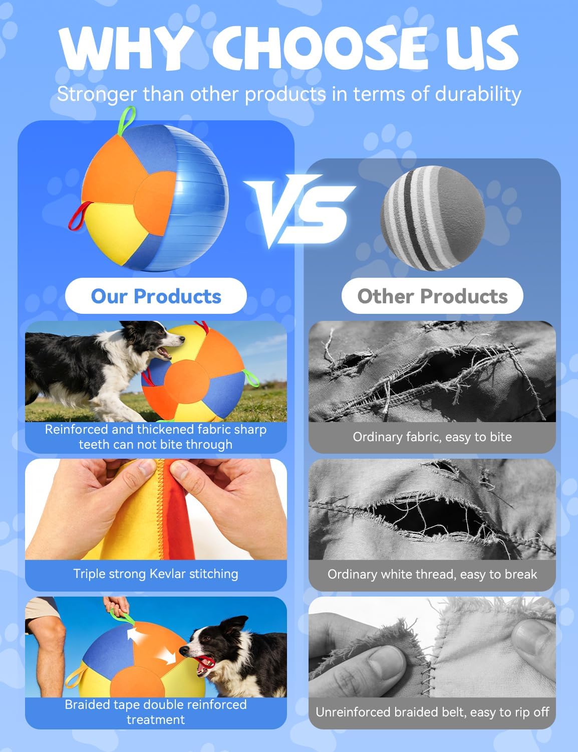 The Mellow Dog Calming Jumbo Ball for Dogs, Giant Herding Ball for Dogs, Durable Tear-Resistant Inflatable Big Ball with Handle Cover & Pump for Play & Exercise Dogs (17.72in-A)