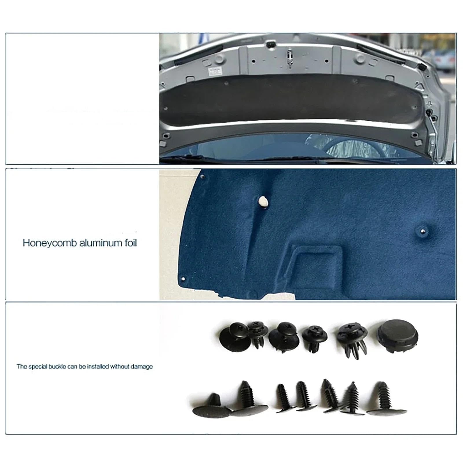 Copertura Tappetino Isolante Motore Auto Anteriore Cofano Motore Suono Isolamento Termico Tampone Cotone Per Toyota Per Vios 2008-2013 Calore Insonorizzate Zerbino
