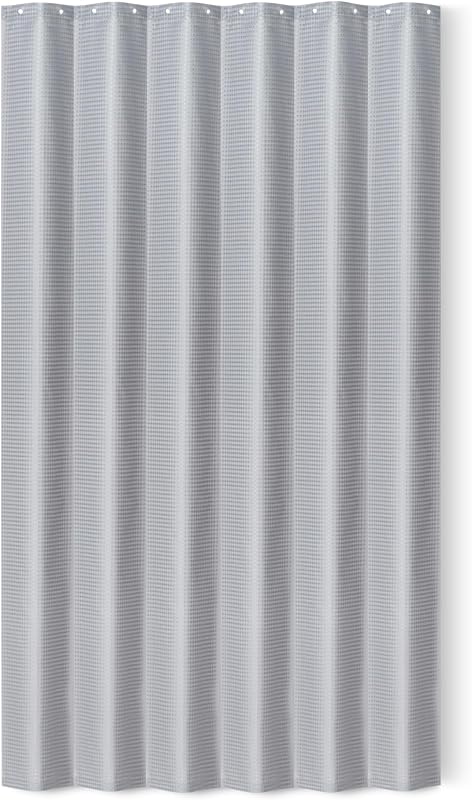 Modern Style Polyester Shower Curtain, Quick-Drying, Waffle Texture, 72 x 72 inches, Dark Grey