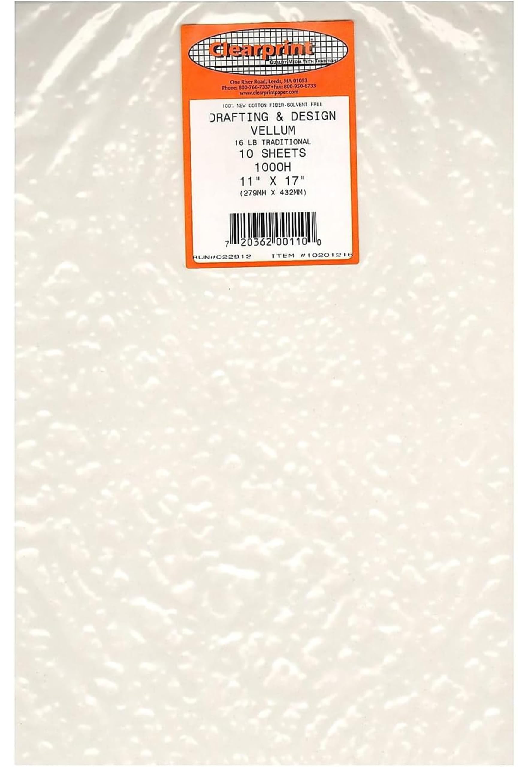 Papier vélin vierge Clearprint 1000H 11x17 de haute transparence