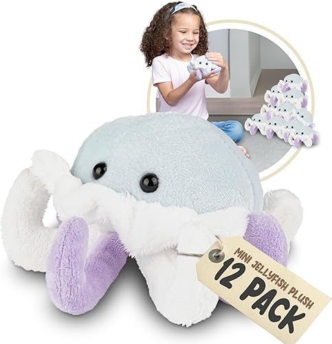 Forest & Twelfth Mini jalea de peluche, paquete de 12 juguetes de peluche para niños, recuerdos de fiesta de animales del océano del zoológico y