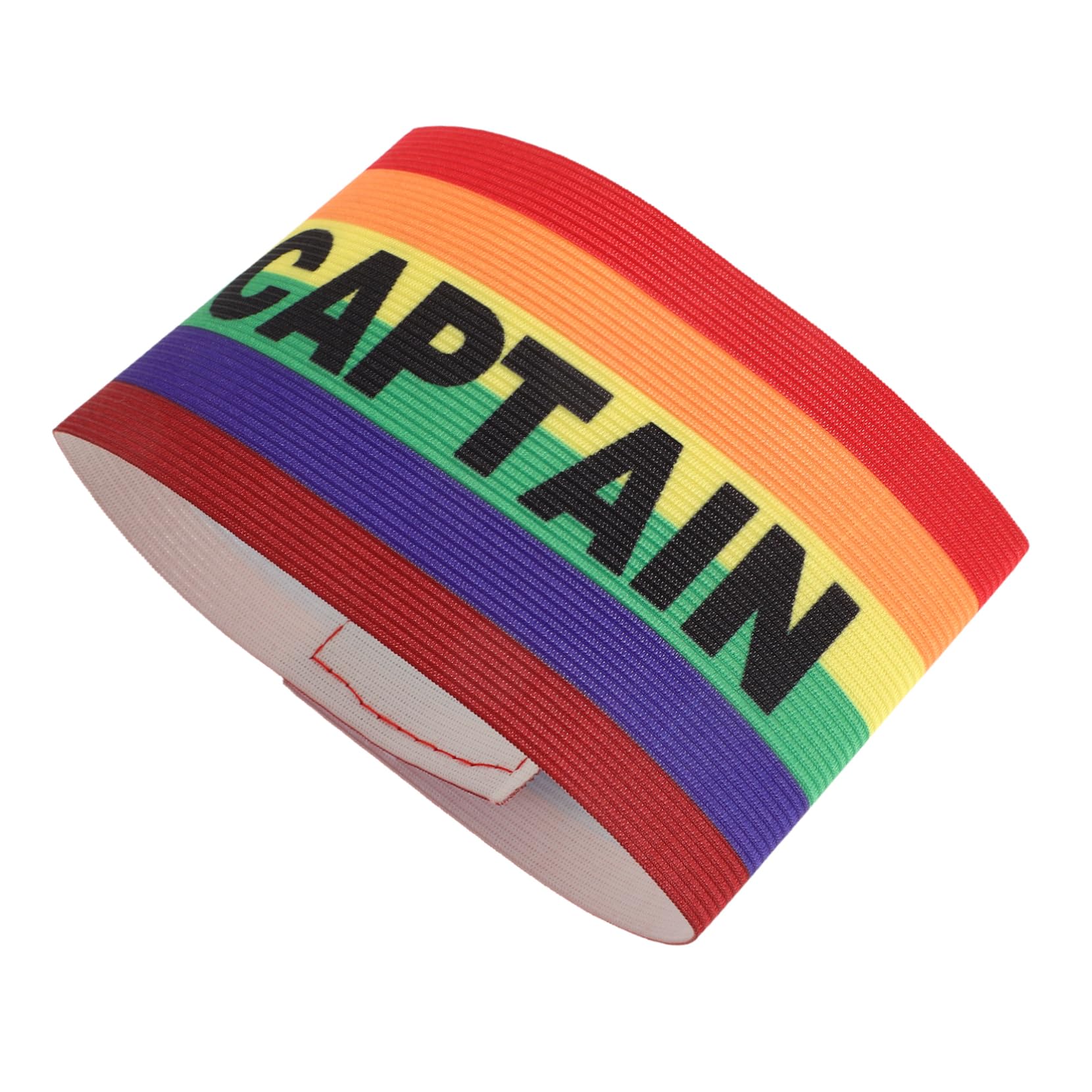 Milisten Football Captain Armband Wear-Resistant Soccer Team Armband for Bright Rainbow Color Portable Design for Youth and Adult Players