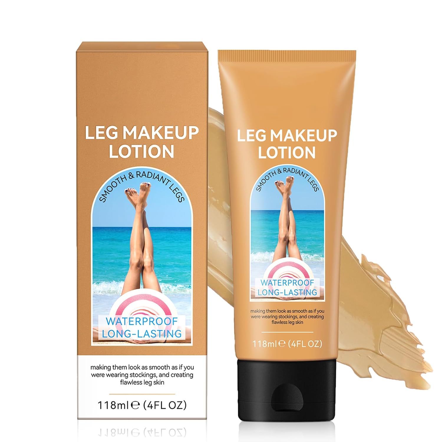 Leg Makeup Waterproof No Transfer,Tattoo Cream Cover up Tape Concealer Makeup,Even Skin Tone Flawless,Long Lasting Skin Perfecting Body Foundation Medium Golw 118ML