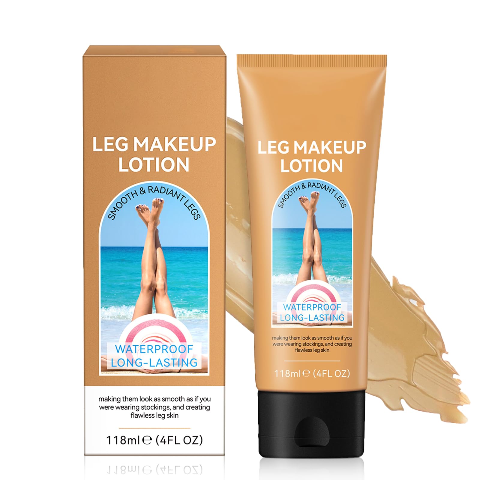 Waterproof Leg and Body Makeup, Long Lasting Skin Perfecting Body Foundation