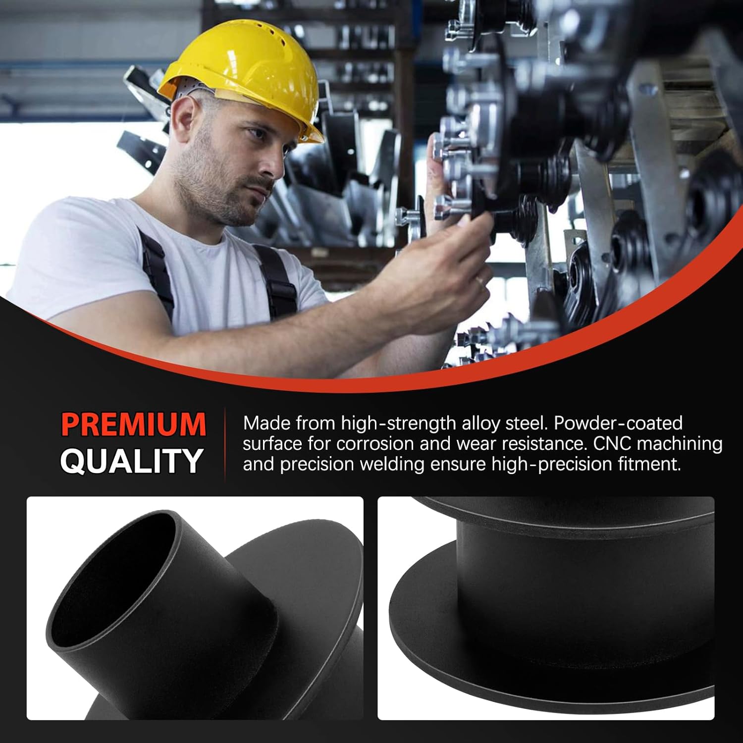 3" Front Leveling Kit Fits for 2005-2024 Ford F250 F350 Super Duty 4WD, 3'' High-Strength Steel Coil Spring Lift Spacers with Shock Mount Extenders