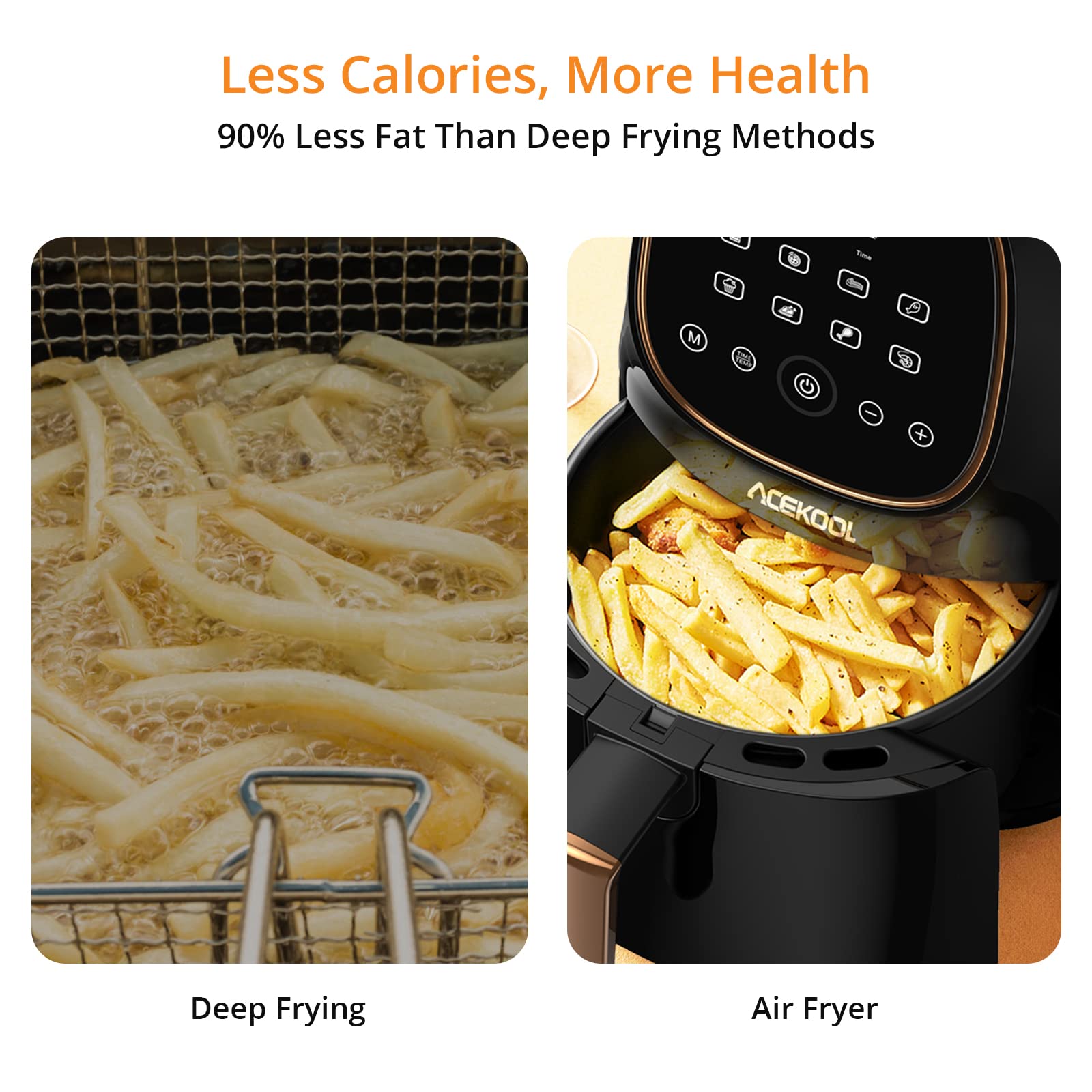 Buy Air Fryer 2.2 QT Digital Airfryer 8in1 Small Air Fryers Cooker