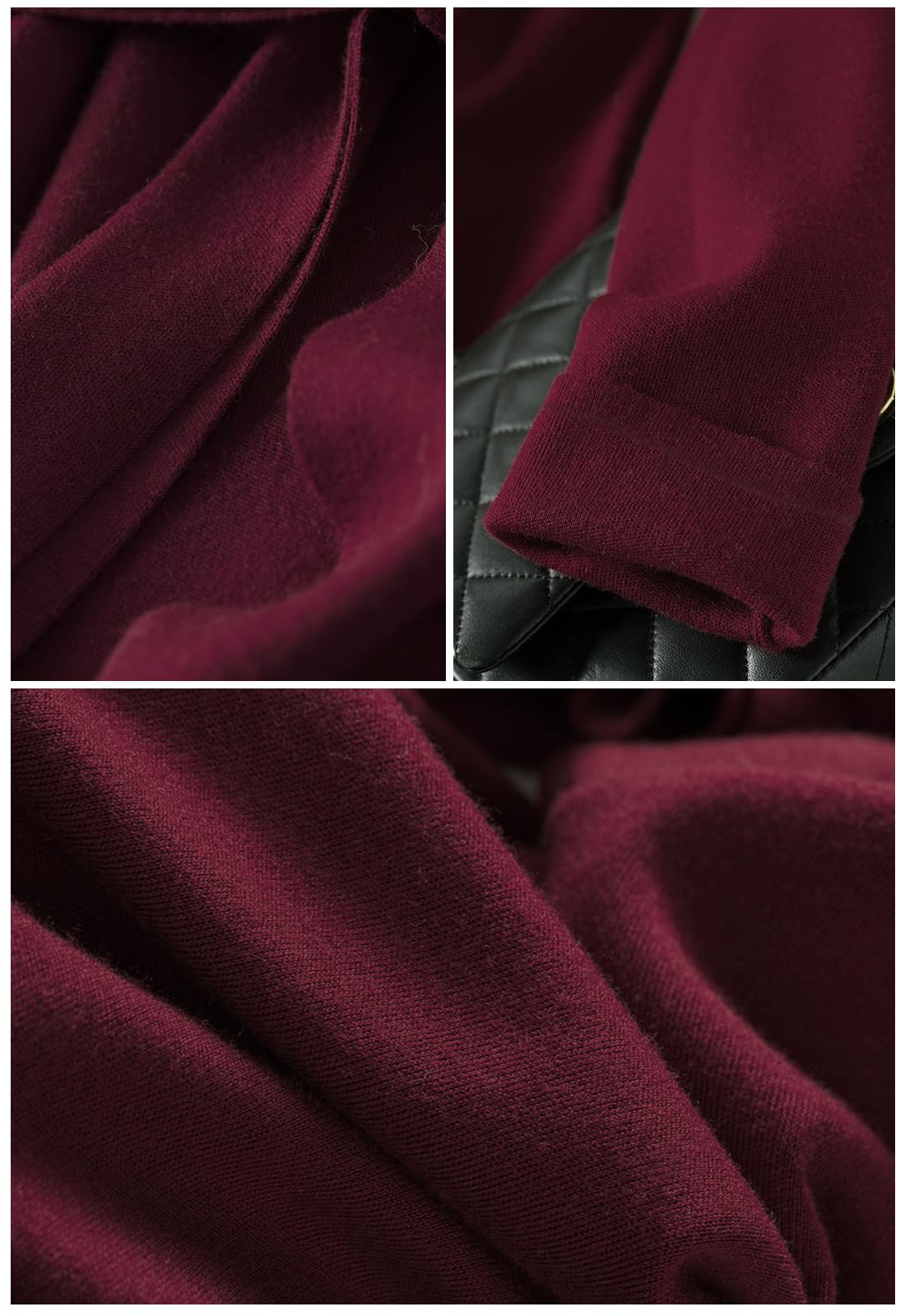 JayscreateEU Abito da donna in maglia per l'autunno, l'inverno, l'autunno, l'autunno, l'autunno, l'autunno, il vestito midi con collo alto, a maniche lunghe, con cintura, abito caldo ad A