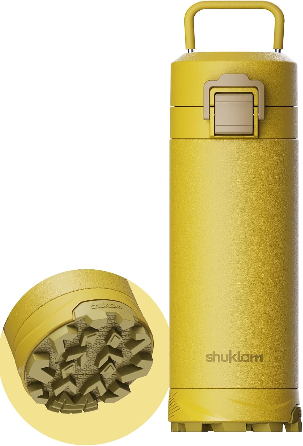 Insulated water bottle with Non-Slip Shoe Sole Bottom, 19.6 Ounce Stainless Steel Water Bottle for Hot and Cold Drinks, Perfect for Gym, Hiking, Travel, Heat/Cold Retention, for Camping & Gym.