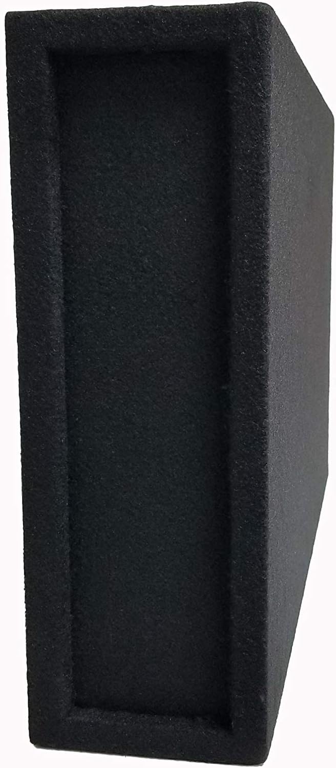 Bass Rockers Single Chuchero Shallow Small Car Powered Subwoofer Box - Enclosure Pro Tuned Speaker Box Terminals - 10 Inch Sub Box - Sealed BR10SME