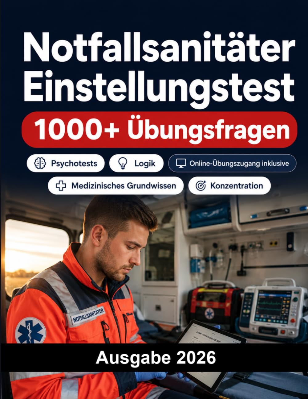 Notfallsanitäter Einstellungstest: Rettungsdienst Auswahlverfahren: Deutsch, Mathematik, Biologie, medizinisches Grundwissen, Logik, Konzentration, Sporttest, Assessment und Interview