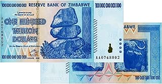 100 Trillion Zimbabwe Banknote UNC Hyperinflation Money
