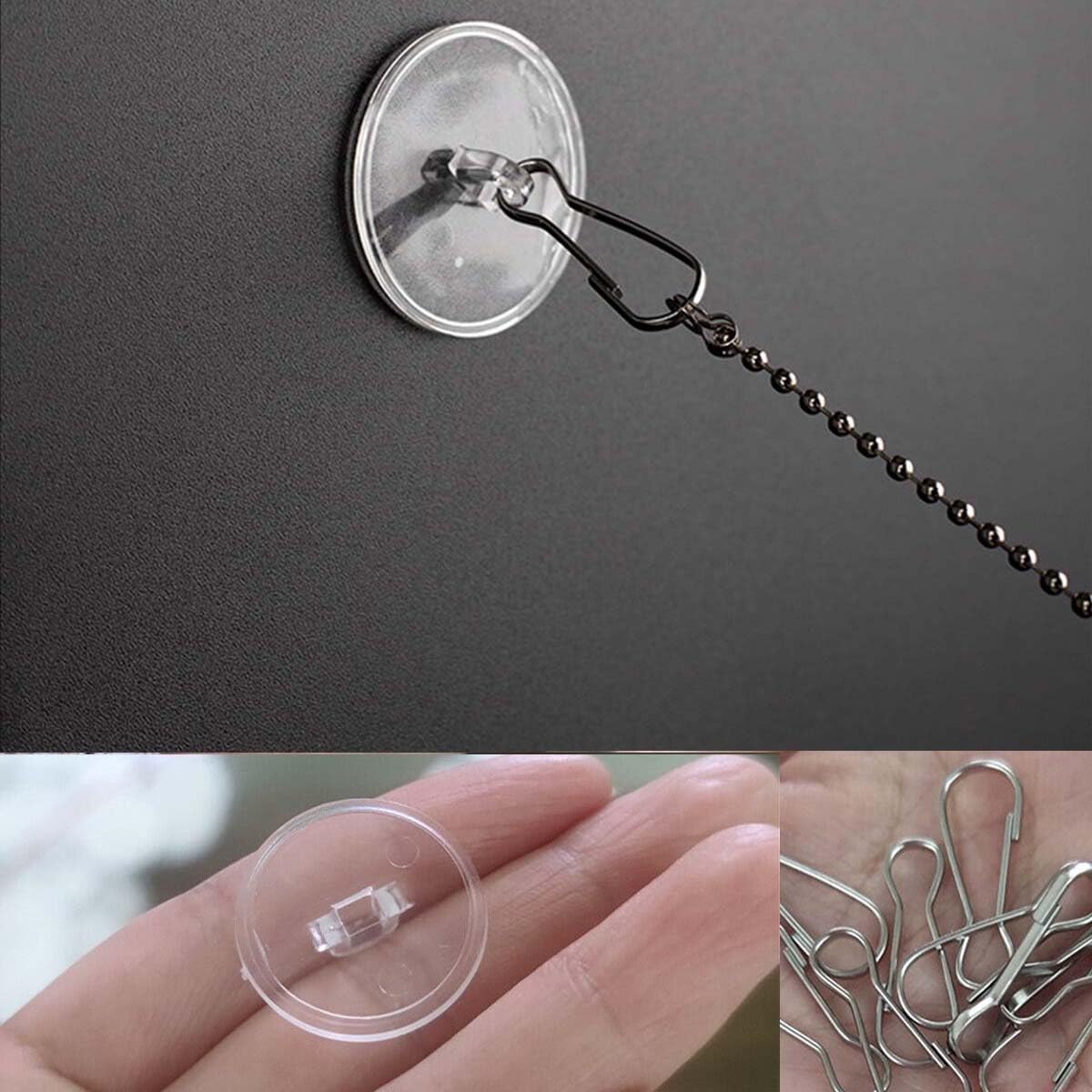 100 ganci autoadesivi da soffitto, senza forare, ganci