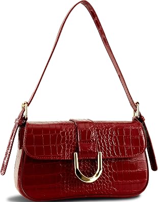 Shoulder Bag for Women Cute Chic Hobo Purses and Handbags Retro Clutch Underarm Purse with 2 Removable Strap