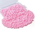 XIANNVXI Grey Pony Beads Bulk 1000 Pcs | Pony Plastic Beads for Bracelets 9mm Hair Beads for Braids for Crafts Necklace Key Chains Multiple Colors