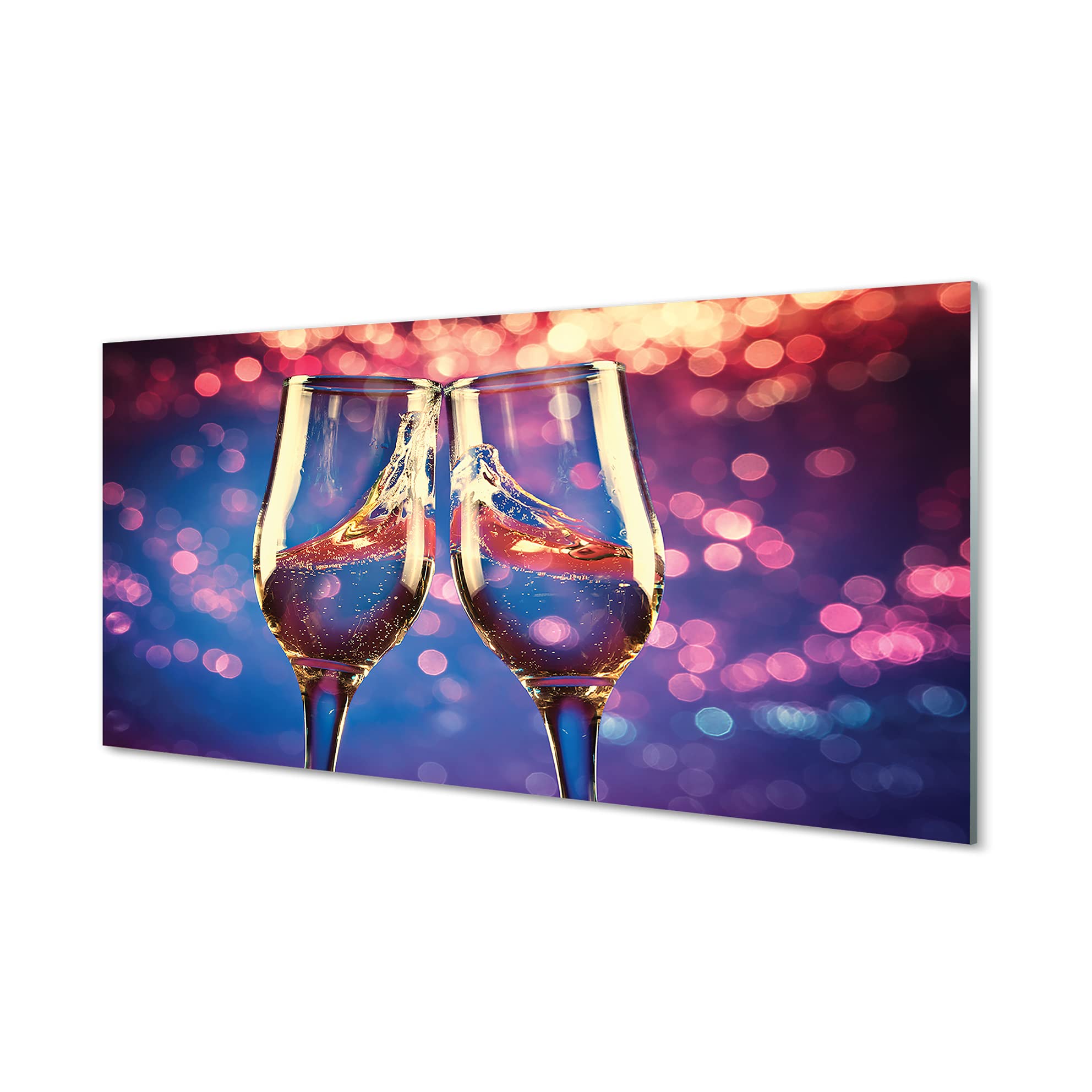 Crédence adhésive 100x50cm en verre acrylique imprimé fond champagne Tulup