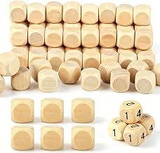 90 Pieces Wooden Cubes for Crafts, Cube Puzzle Wooden Cubes 20 x 20 x 20 mm | Unpainted Blank Dice Wooden Blocks Painting, Wooden Blank Dice for Painting, DIY Crafts, Decorations, Craft Projects
