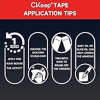 Vista 4 de CKeep Cinta de kinesiología, sin cortar, 2 rollos, cinta atlética premium elástica de algodón original, sin látex, hipoalergénica, 2 pulgadas x 16