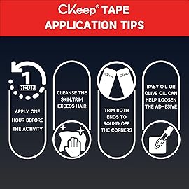 CKeep Kinesiology Tape, Uncut 2 Rolls, Original Cotton Elastic Premium Athletic Tape,Latex Free Hypoallergenic, 2inch x 16ft, Red