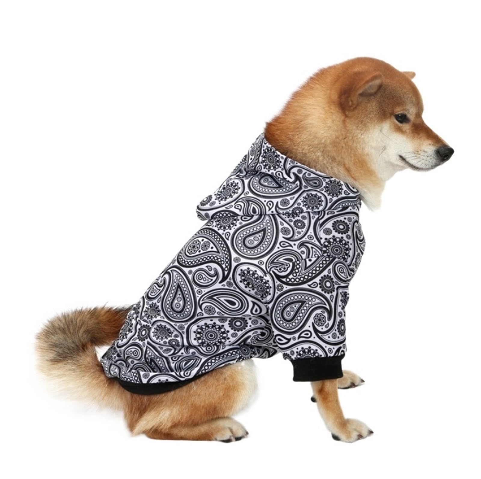 Sweat à capuche de Noël pour chien blanc XXL avec motif festif de flocons