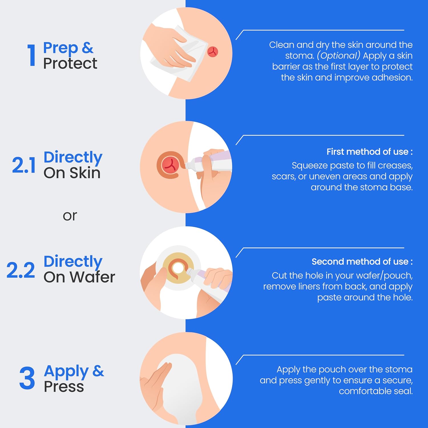 Safe n' Simple Stoma Skin Barrier Paste - 2 oz - Protective Ostomy Supplies - Stoma Adhesive Skin Protectant Paste - Ostomy Skin Barrier, Classic Formula Pectin Based