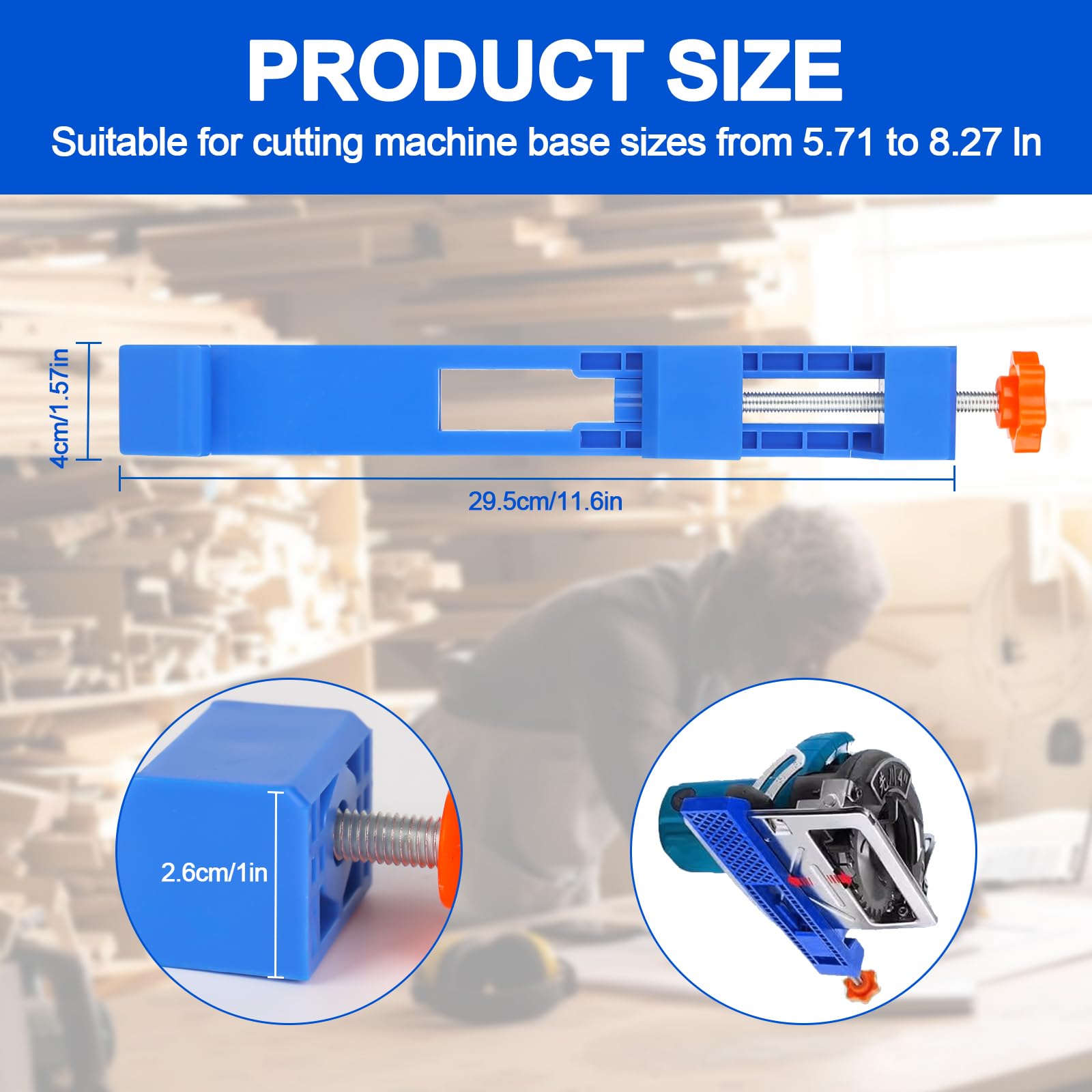 DMJJSD Circular Saw Guide Rail, Adjustable Cutting Machine Base Guide, Track Saw Circular Saw Guide - Image 2