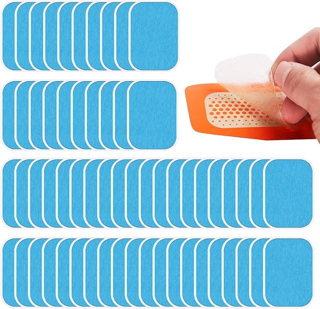 Dreamtop 60 Pcs (30 Packs) Abs Trainer Gel Pads Muscle Toner Pads Replacement Gel Sheet for Abs Toner Abdominal Workout Toning Belt