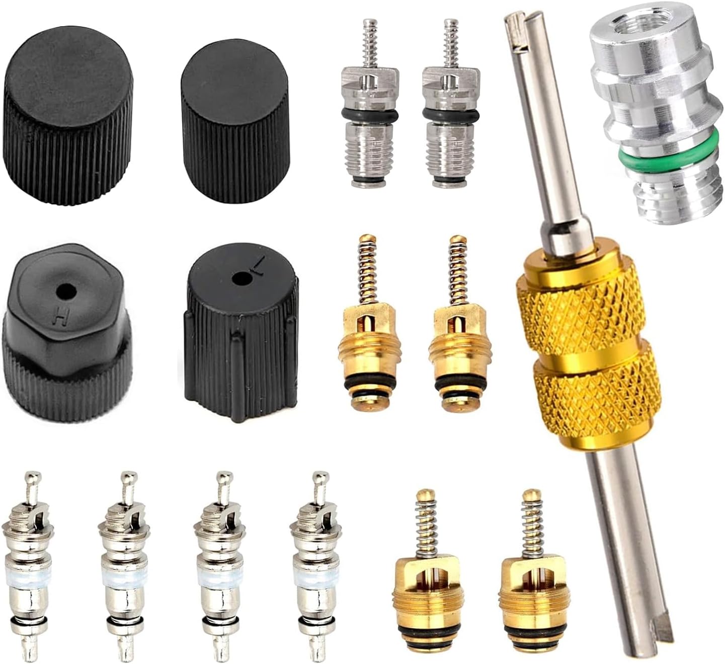 Kit de 16 Piezas de Válvulas de Aire Acondicionado R134A