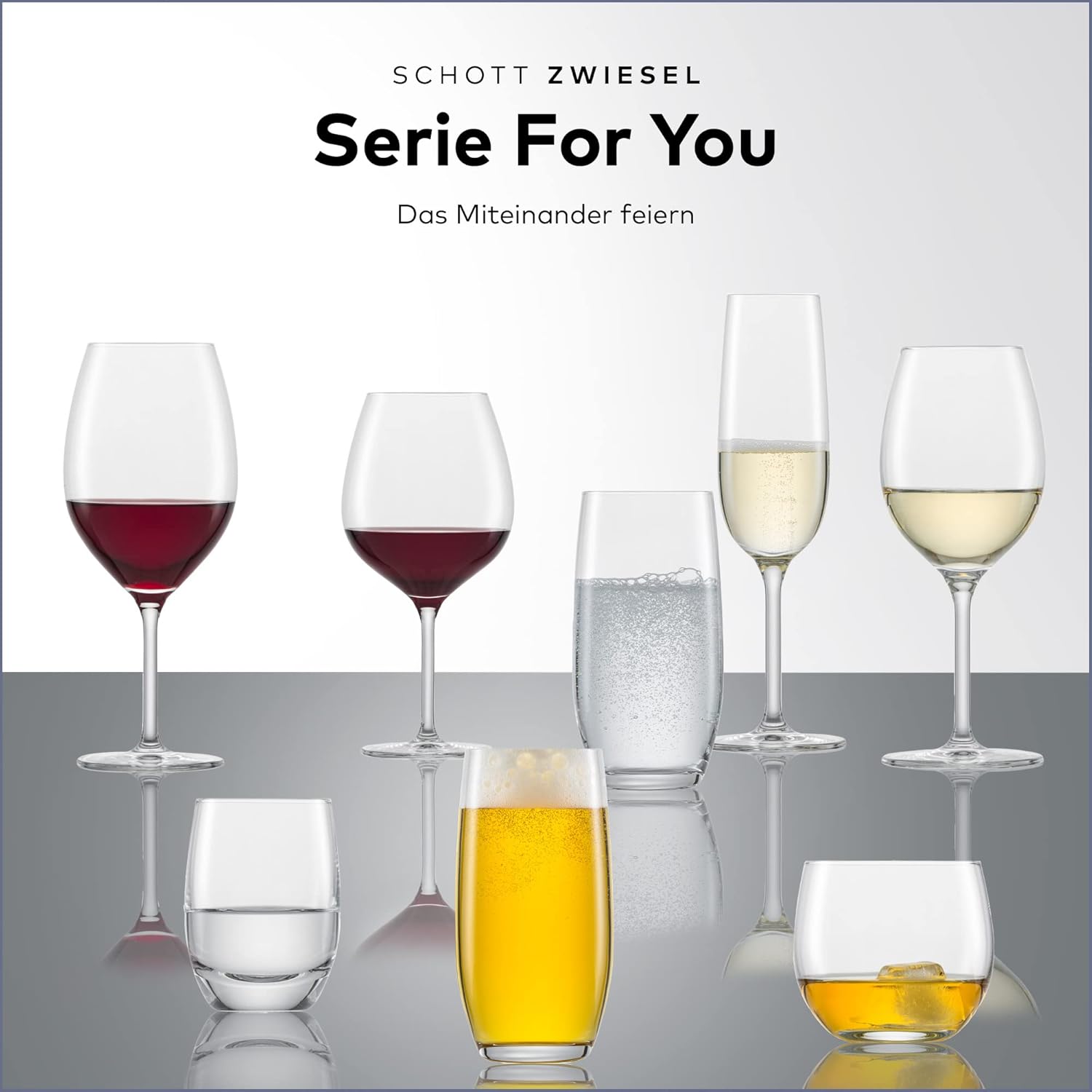 Schott Zwiesel Beer Glass For You (Set of 4), Classic Shaped Drinking Glasses for Beer, Dishwasher Safe Tritan Crystal Glasses, Made in Germany (Item No. 121873)