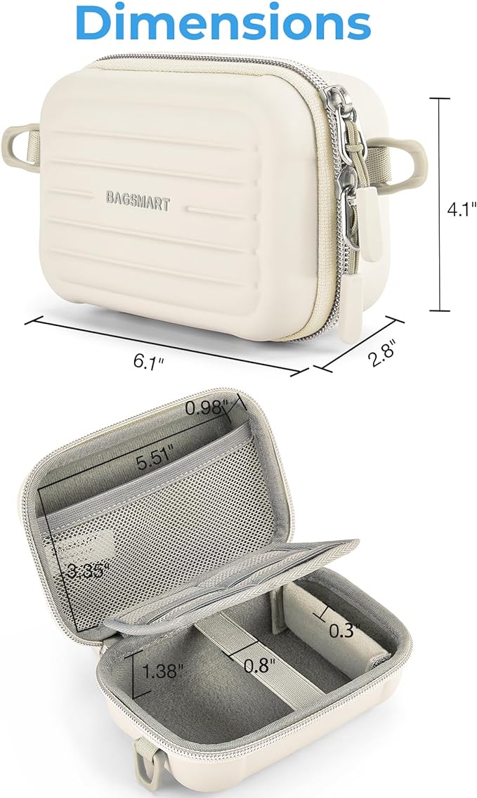Estuche para cámara digital BAGSMART resistente y ligero marrón miniatura 3
