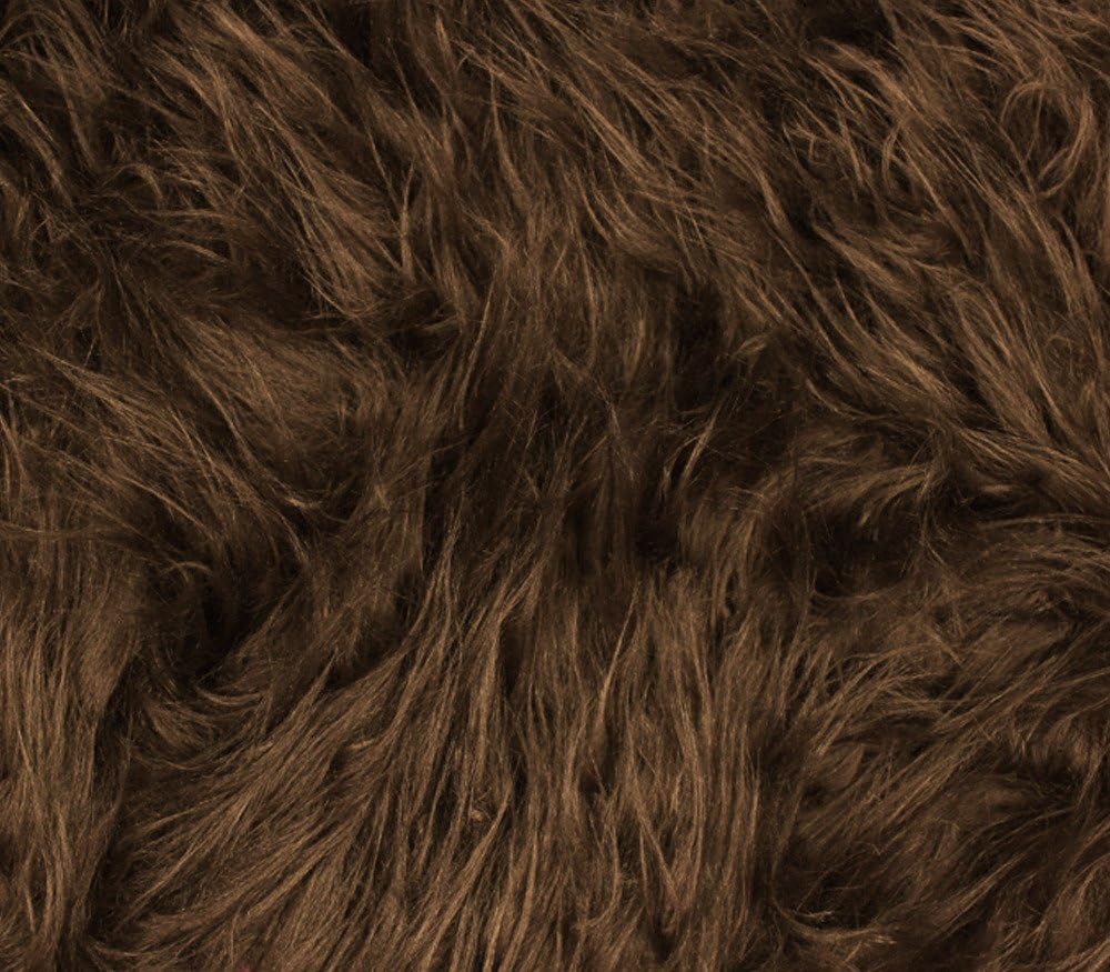 Faux Fur Fabric Long Pile Gorilla Brown / 60 Wide/Sold by The Yard