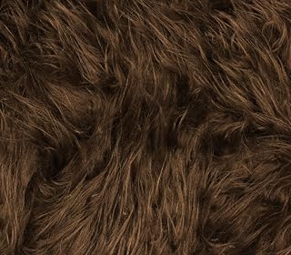Faux Fur Fabric Long Pile Gorilla Brown / 60" Wide/Sold by The Yard