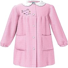 siggi 33GR3245 3-4-5-6-7-8 Years Children's Nursery Apron White / Pink