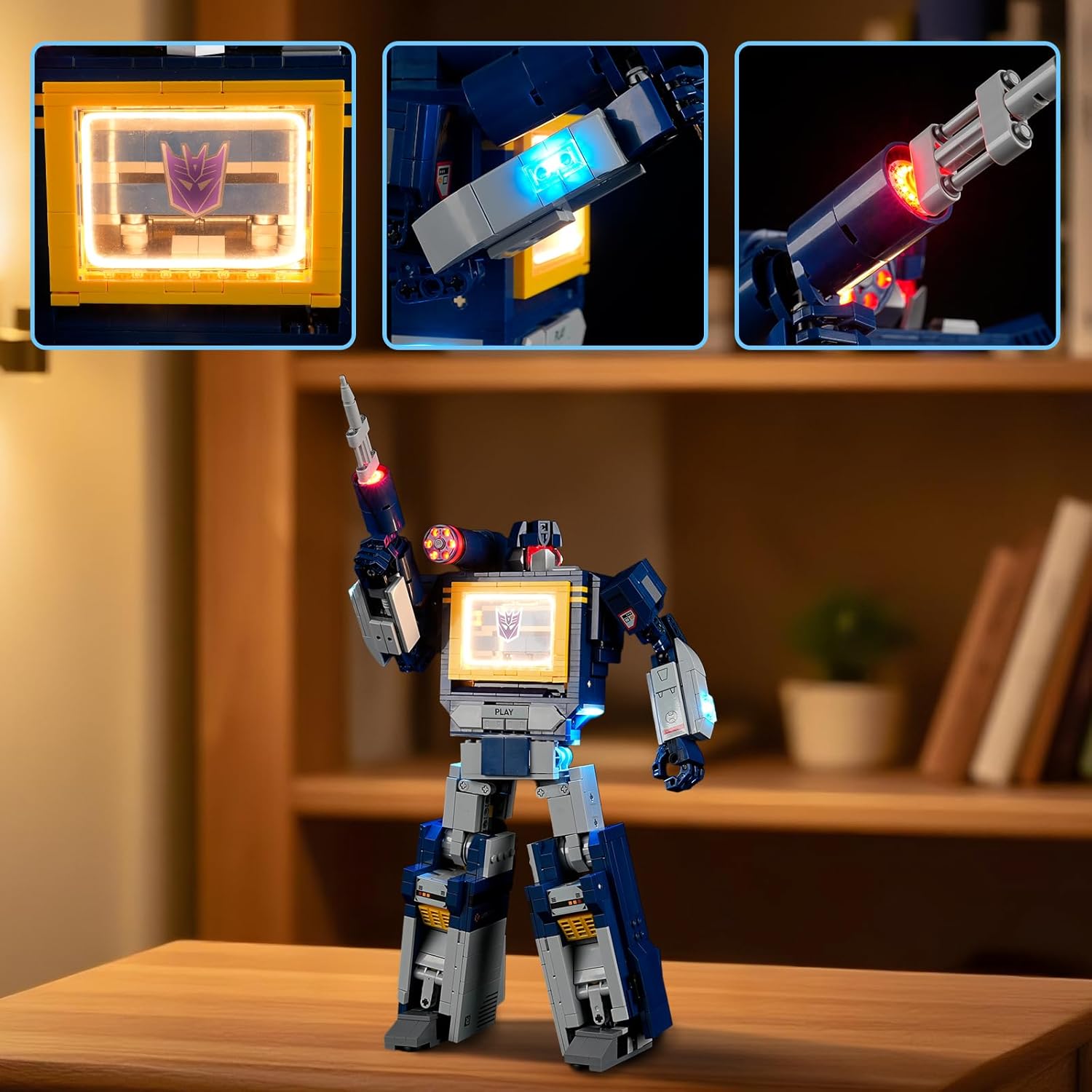 YEABRICKS LED Light for Lego-10358 Icons Transformers: Soundwave Building Blocks Model (Building Set NOT Included)