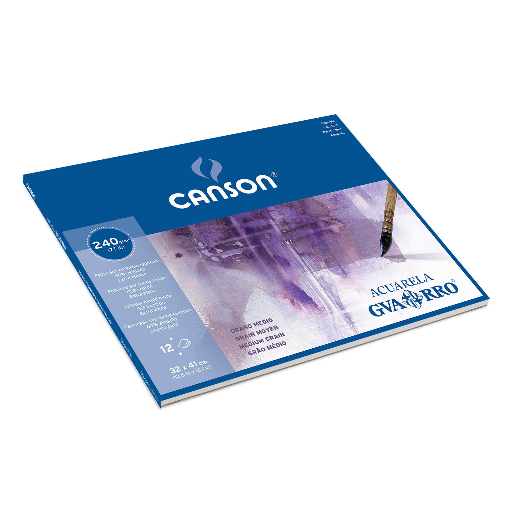 Canson Guarro Basik Spiralalbum – A3+, 20 Blätter, 130/150 G/m², Naturweiß
