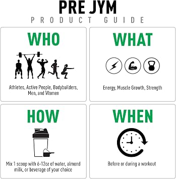 JYM Supplement Science Pre JYM Strawberry Kiwi Pre Workout Powder - BCAAs, Nootropics, Creatine HCI, Citrulline, Beta-Alanine, Betaine, Taurine, Huperzine 30 Servings